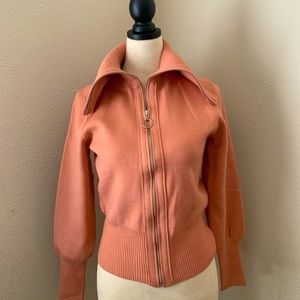REDUCED Magaschoni NWT Versatile Peach Zippered Sweater Size M